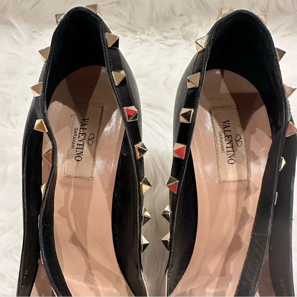 VALENTINO GARAVANI Nappa Rockstud Cross Strap d'Orsay Pumps